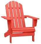 Adirondack-Gartenstuhl Massivholz Tanne| vidaXL : Farbe - Rot