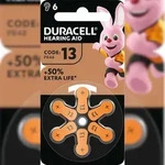 Duracell Batterie Zinc Air, 13, 1.4V Easy Tab, Retail Blister (6-Pack)