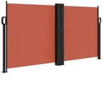 vidaXL Seitenmarkise Ausziehbar Terrakottarot 120x1200 cm
