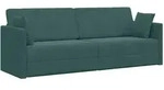 vidaXL Boden Schlafsofa 2-in-1 Dunkelgr&uuml;n 213x144x60 cm Samt