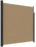 vidaXL Seitenmarkise Ausziehbar Taupe 200x500 cm
