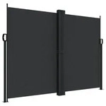 vidaXL Seitenmarkise Ausziehbar Schwarz 180x600 cm