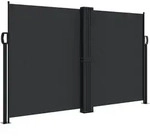 vidaXL Seitenmarkise Ausziehbar Schwarz 140x600 cm