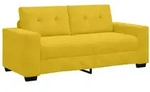vidaXL Zweisitzer-Sofa Gelb 180x77x82 cm Samt