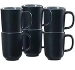 Ritzenhoff & Breker JASPER Kaffeebecher 285 ml schwarz 6er Set