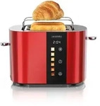 Arendo Toaster Edelstahl, Kurzschlitz, Touch Display, Br&auml;unungsgrad- &