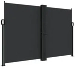 vidaXL Seitenmarkise Ausziehbar Schwarz 160x1000 cm