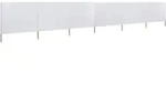 vidaXL 6-teiliges Windschutzgewebe 800 x 80 cm Wei&szlig;