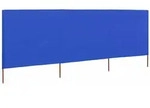 vidaXL 3-teiliges Windschutzgewebe 400 x 120 cm Azurblau