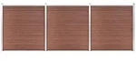 vidaXL Gartenzaun WPC 526x186 cm Braun