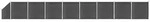 vidaXL Zaunelement Set WPC 1484x(105-186) cm Schwarz