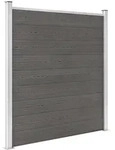 vidaXL Gartenzaun WPC 180&times;186 cm Grau