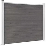 vidaXL Zaunelement WPC 180x146 cm Grau