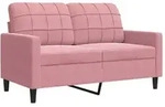 vidaXL 2-Sitzer-Sofa Rosa 120 cm Samt