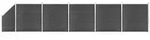 vidaXL Zaunelement Set WPC 965x(105-186) cm Schwarz