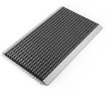 Fu&szlig;matte au&szlig;en alu mit B&uuml;rsten grau, Schmutzfangmatte 55 x 90 cm, Fu&szlig;matte
