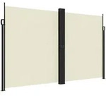 vidaXL Seitenmarkise Ausziehbar Creme 200x1200 cm