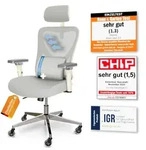 CLOUVOU CleverSeat, ergonomischer B&uuml;rostuhl, R&uuml;ckenlehne mit Mesh Bezug,