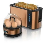 Arendo - SET Toaster FRUKOST mit Eierkocher SEVENCOOK Edelstahl Kupfer, Toaster...