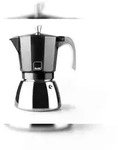 IBILI - Elba Black Espressokocher, 6 Tassen, 300 ml, Aluminiumguss, Edelstahlboden,