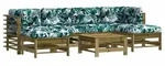 vidaXL 7-tlg. Garten-Lounge-Set mit Kissen Impr&auml;gniertes Kiefernholz