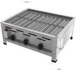 ChattenGlut Professional Gastrobr&auml;ter, 3 Brenner, 10,8 kW gesamt, verchromter