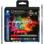 Staedtler&reg; 371 C12-1 Pinselmaler pigment brush pen 371 - 12 Farben sortiert