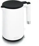 Arendo Wasserkocher aus Edelstahl, Doppelwand-Design, 360&deg; Controller, wei&szlig;...