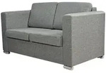 vidaXL 2-Sitzer Sofa Stoff Hellgrau
