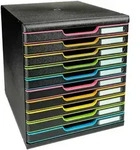 Exacompta 302914D 1x MODULO A4 - 10 Laden Black Office - Regenbogen