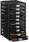 Relaxdays Schubladenbox, 10 Schubf&auml;cher, f&uuml;r Din A4 Dokumente, Ordnungssystem f&uuml;r