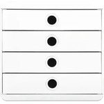 Exacompta 314313D Schubladenbox Pop Box, 4 Schubladen, AutentiK - Wei&szlig;