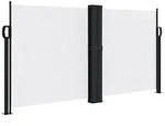 vidaXL Seitenmarkise Ausziehbar Wei&szlig; 120x600 cm