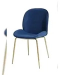 Lalee.Avenue Stuhl Emberlyn 100 2er-Set Blau / Messing