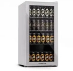 Klarstein Beersafe 74 Slim K&uuml;hlschrank 74 Liter 3 B&ouml;den Panoramaglast&uuml;r Wei&szlig;