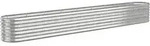 vidaXL Hochbeet Verzinkter Stahl 332x40x36 cm Silbern