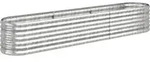 vidaXL Hochbeet Verzinkter Stahl 224x40x36 cm Silbern