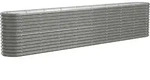vidaXL Hochbeet Verzinkter Stahl 332x40x68 cm Grau