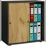 VCM B&uuml;roschrank Lona Anthrazit / Honig-Eiche
