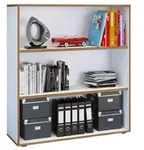 VCM B&uuml;roregal & B&uuml;cherregal Salia Wei&szlig; H. 110 x B. 100 x T. 32 cm