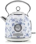Laura Ashley Wasserkocher &ndash; 1,7 l, 2200 W, Leuchtanzeige, Temperaturanzeige,