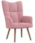 vidaXL Relaxsessel Rosa Samt