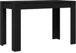 vidaXL Esstisch Schwarz Eichen-Optik 120x60x76 cm Holzwerkstoff