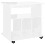 vidaXL Rollschrank Hochglanz-Wei&szlig; 60x45x60 cm Holzwerkstoff