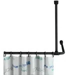 WENKO Deckenst&uuml;tze f&uuml;r Duschstangen Schwarz, 57 cm