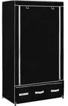 vidaXL Kleiderschrank Schwarz 87 x 49 x 159 cm Stoff