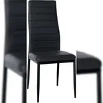 CLP Esszimmerstuhl Mayfair schwarz/Kunstleder