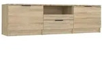vidaXL TV-Schrank Sonoma-Eiche 140x35x40 cm Holzwerkstoff