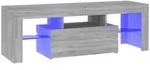 vidaXL TV-Schrank mit LED-Leuchten Grau Sonoma 120x35x40 cm