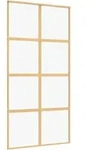 vidaXL Schiebet&uuml;r Golden 102,5x205 cm ESG-Klarglas und Aluminium